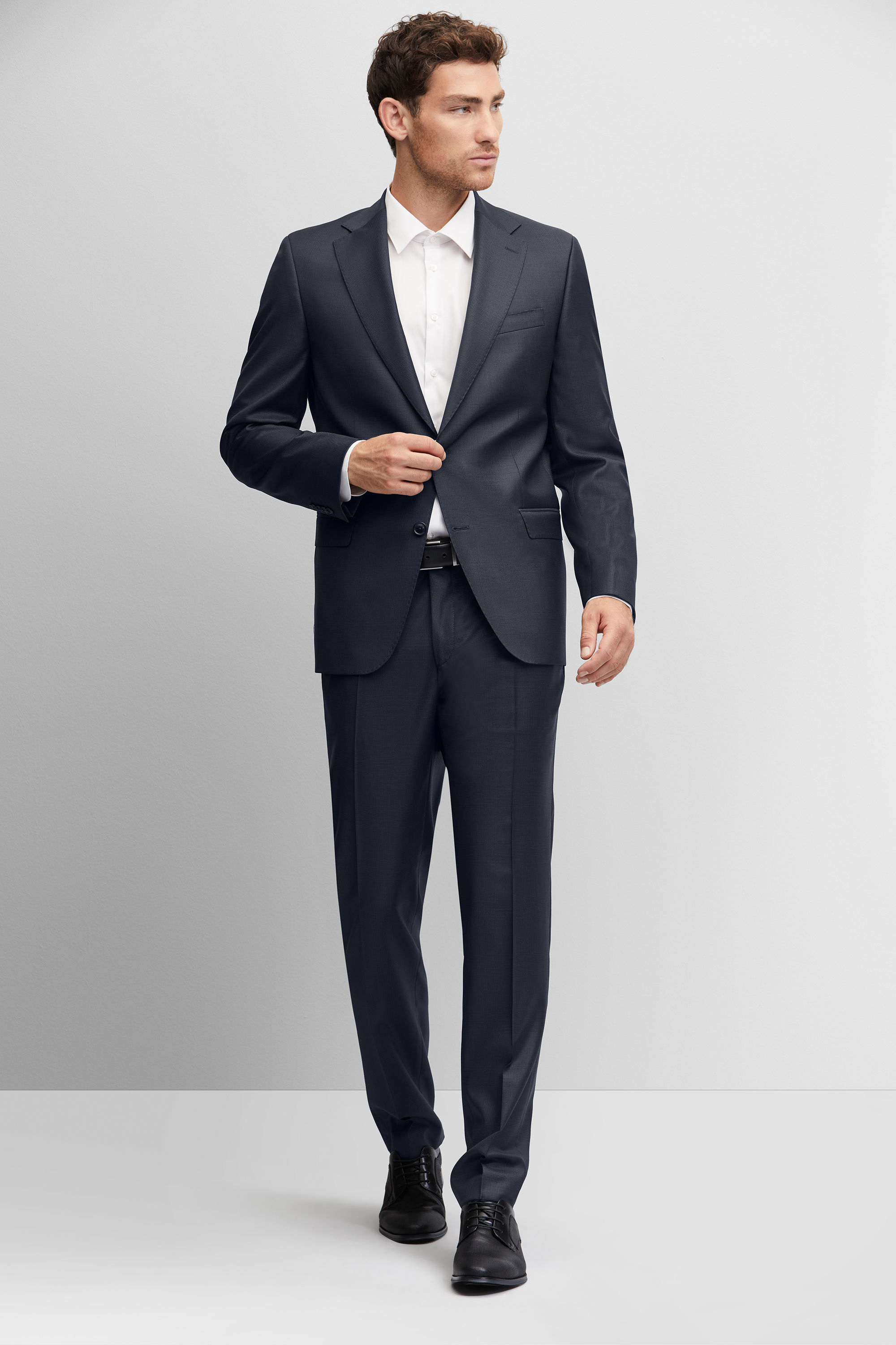 Abito modulare a quadri in blu scuro in pura lana DIGEL Onlineshop